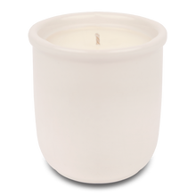Apple Tobacco scented candle in white reusable ceramic mug